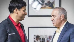 Chess Titans Clash: Kasparov and Anand Renew Rivalry in St. Louis Exhibition