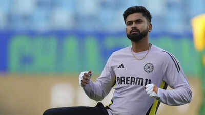 Frustrated Shreyas Iyer watches from the sidelines