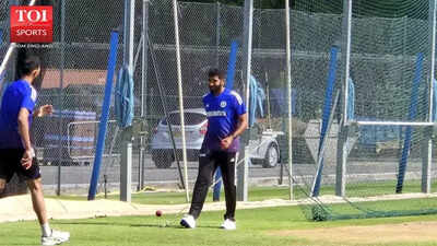 Bumrah's intense focus at Edgbaston nets