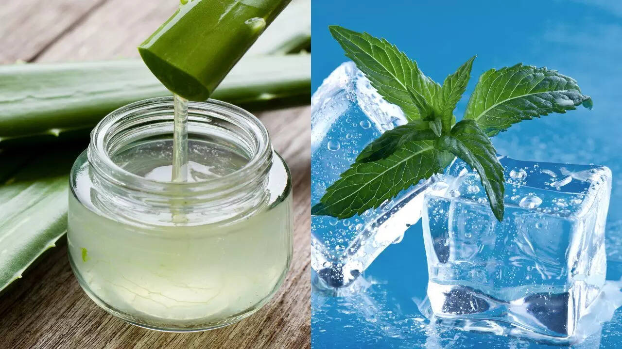 Aloe vera and mint cooling