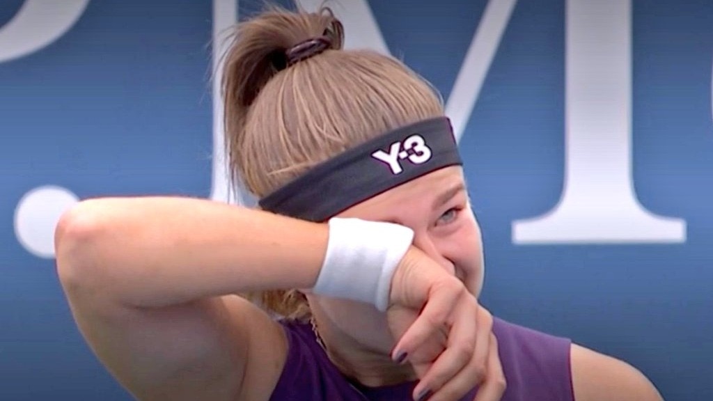 Ex-boyfriend in the crowd: Tennis star reveals why she broke down in tears at US Open